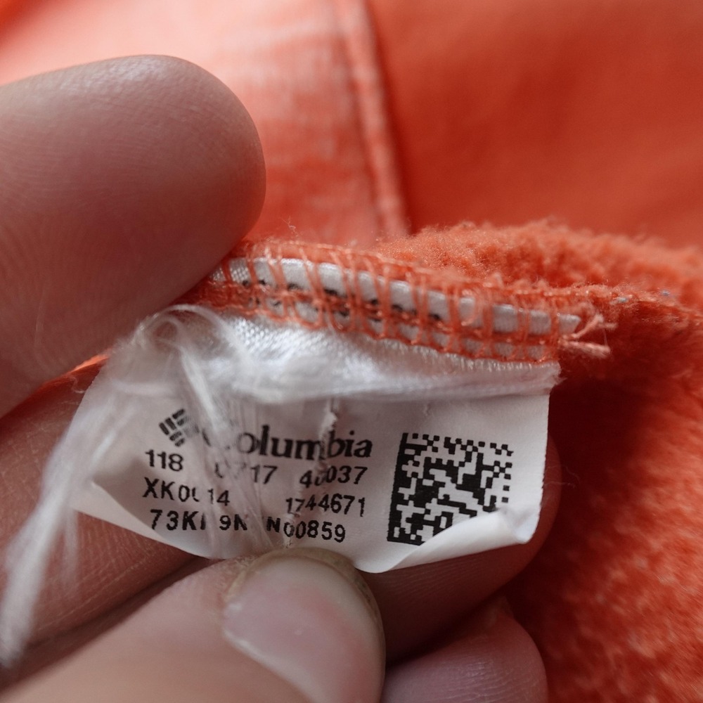Columbia‎ Pullover Womens XS Orange Fleece 1/4 Zip Mock Neck Lightweight Hiking - Picture 9 of 10